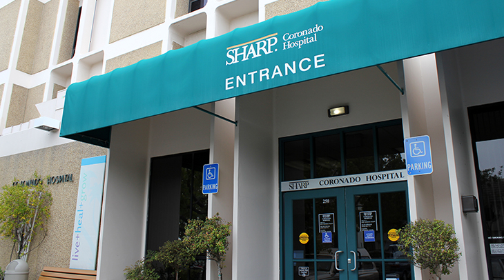 Main entrance Main entrance of Sharp Coronado Hospital