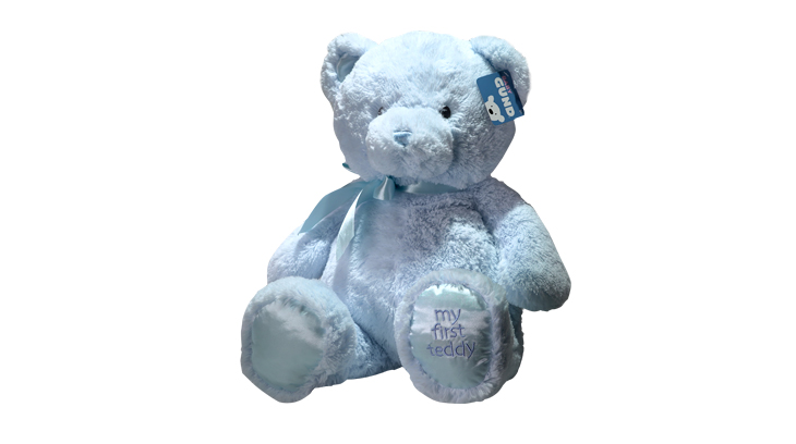 Large blue teddy bear