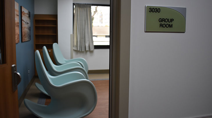 A room used for child and adolescent inpatient programs