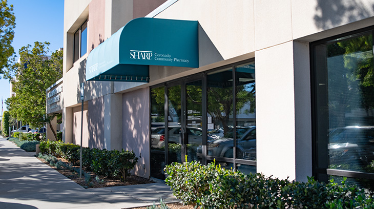 Sharp Coronado Community Pharmacy is conveniently located next to the hospital. Sharp Coronado Community Pharmacy