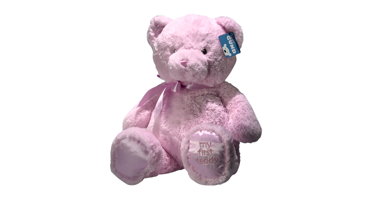 Large pink teddy bear